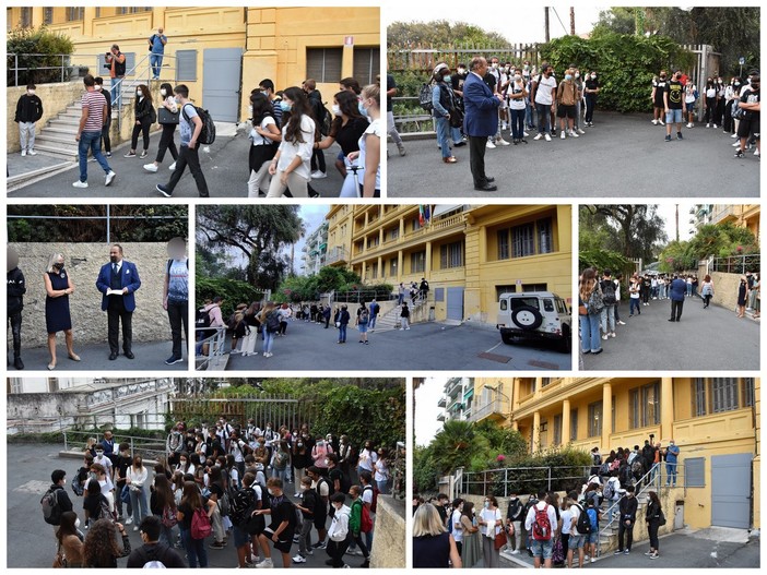 Tutti a scuola: dopo tanta Dad si torna in classe, al 'Cassini' di Sanremo alunni accolti dal Dirigente Claudio Valleggi (Foto e Video)