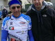 Pasquale Introzzi con il figlio Mauro al termine della gara Pasquale Introzzi con il figlio Mauro al termine della gara