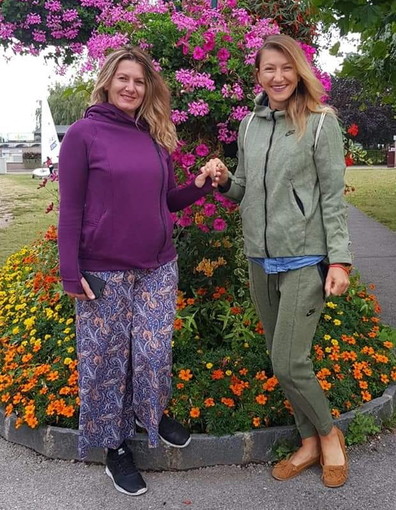 Paula con la madre Elisabetta