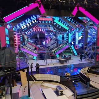 La preparazione del palco per il 71° Festival di Sanremo