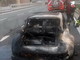 L'auto bruciata