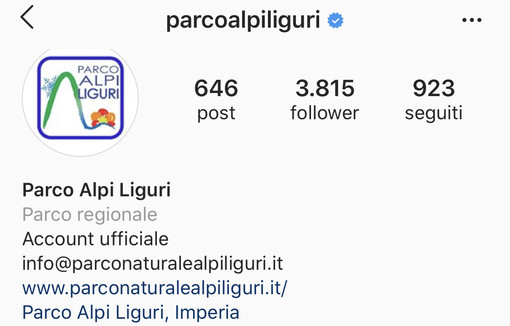 Il Parco Regionale delle Alpi Liguri: primo ente regionale nel suo ambito ad ottenere la certificazione del profilo su Instagram