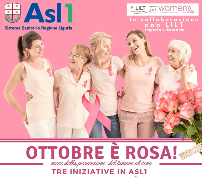 Ottobre Rosa: da lunedì attivo il 'Pink Point' di Asl 1 negli ospedali di Sanremo e Imperia