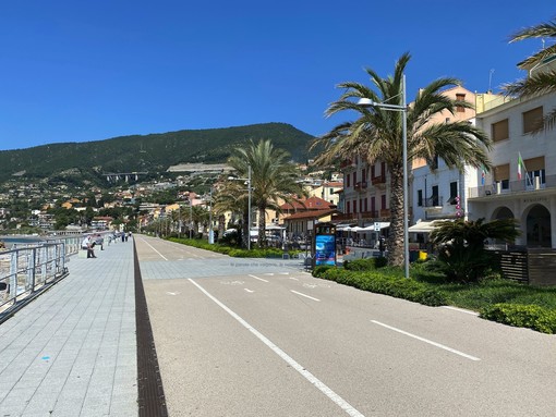 Ospedaletti: da sabato scorso, possibilità di ampliare i dehor sul lato mare della pista ciclo pedonale Ospedaletti: da sabato scorso, possibilità di ampliare i dehor sul lato mare della pista ciclo pedonale