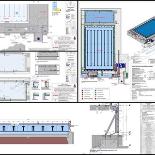 Il progetto della piscina all'interno del Palazzetto dello Sport Il progetto della piscina all'interno del Palazzetto dello Sport