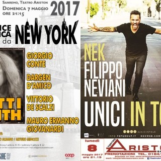 Sanremo: domenica e lunedì doppio appuntamento con la musica all'Ariston