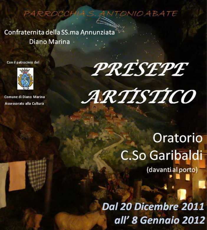 Diano Marina: fino all'8 gennaio alla Parrocchia di Sant'Antonio Abate il tradizionale Presepe