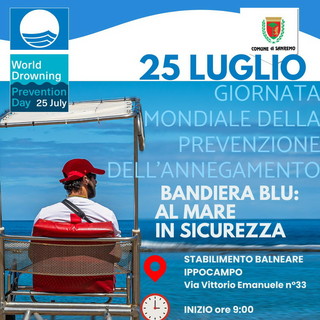 Sanremo aderisce alla Giornata mondiale della prevenzione dell'annegamento: domani incontro alla spiaggia Ippocampo Sanremo aderisce alla Giornata mondiale della prevenzione dell'annegamento: domani incontro alla spiaggia Ippocampo