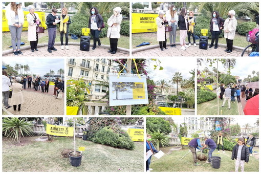 Sanremo: piantato questa mattina in piazzale Dapporto l'albero dei diritti grazie ad Amnesty International (Foto e Video) Sanremo: piantato questa mattina in piazzale Dapporto l'albero dei diritti grazie ad Amnesty International (Foto e Video)