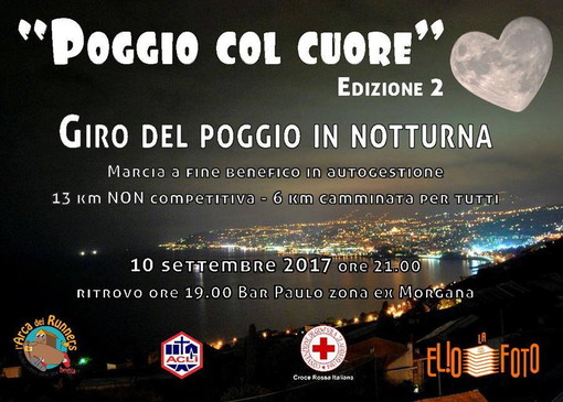 Sanremo: domenica prossima in frazione Poggio si corre la 2a edizione della &quot;Poggio col Cuore&quot;