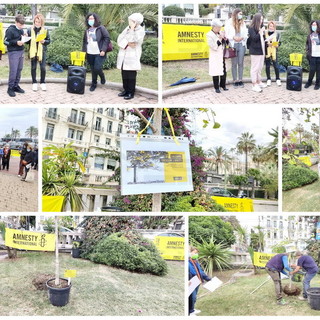 Sanremo: piantato questa mattina in piazzale Dapporto l'albero dei diritti grazie ad Amnesty International (Foto e Video) Sanremo: piantato questa mattina in piazzale Dapporto l'albero dei diritti grazie ad Amnesty International (Foto e Video)