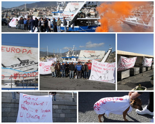 Pescatori di Sanremo ed Imperia manifestano contro le nuove Leggi "Così ci sarà l'abbandono della pesca!" (Foto e Video)