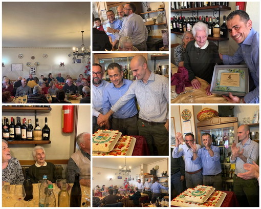 Castellaro: per la prima volta ieri il pranzo di Natale per gli ultra 70enni, premiata anche una 98enne (Foto)
