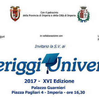 Imperia: da sabato prossimo l'Istituto Internazionale di Studi Liguri organizza i 'Pomeriggi Universitari' Imperia: da sabato prossimo l'Istituto Internazionale di Studi Liguri organizza i 'Pomeriggi Universitari'