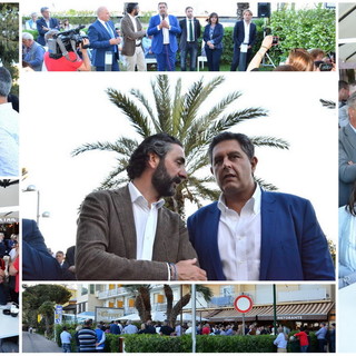Taggia: il Presidente della Regione Giovanni Toti 'lancia' Mario Conio nella campagna elettorale (Foto e Video)