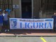Lo striscione del S.A.P.Pe Liguria davanti al carcere di Imperia