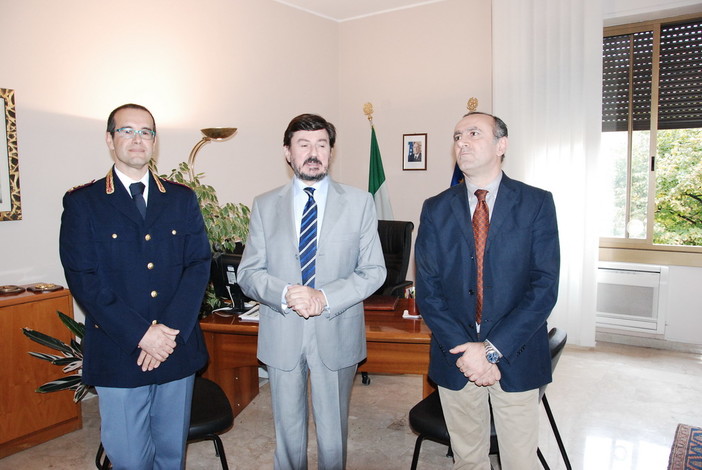 Imperia: presentati stamani in Questura il nuovo Vicario Maggese ed il responsabile del personale Aricò