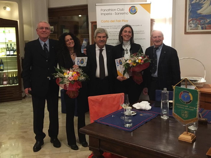 Monica Previati e Susanna Manuele ospiti del convivio del Panathlon Club IM-Sanremo sul tema ‘Il Mondo Sommerso del Ponente Ligure’ Monica Previati e Susanna Manuele ospiti del convivio del Panathlon Club IM-Sanremo sul tema ‘Il Mondo Sommerso del Ponente Ligure’