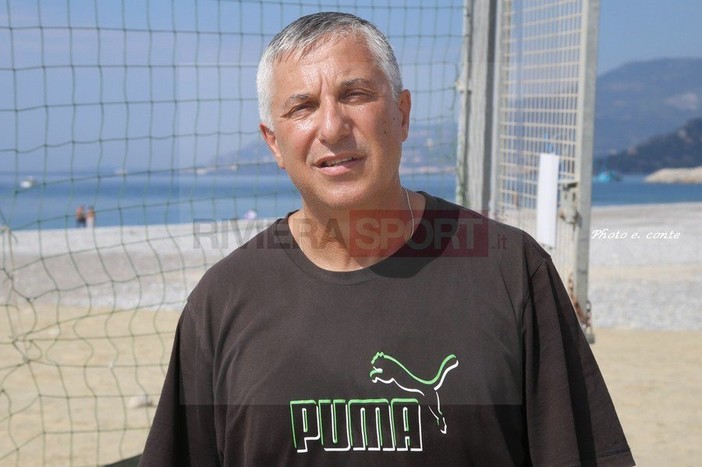 Pippo Malatino, coach della Liguria di Beach Handball