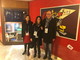 Sanremo: il Sindaco Biancheri ieri in visita al quadro 'Criminal Heart' al Teatro Ariston (Foto)