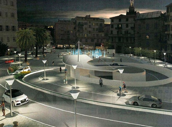 Il rendering del progetto di piazza Eroi Sanremesi