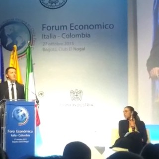 Renzi in America Latina per l Forum Economico Italia Colombia, il video girato da un imperiese Renzi in America Latina per l Forum Economico Italia Colombia, il video girato da un imperiese
