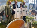 Alberto Biancheri con Edoardo Garrone, presidente del Gaslini, Carla Sibilla (vice presidente fondazione Gerolamo Gaslini) e il Direttore Generale Renato Botti
