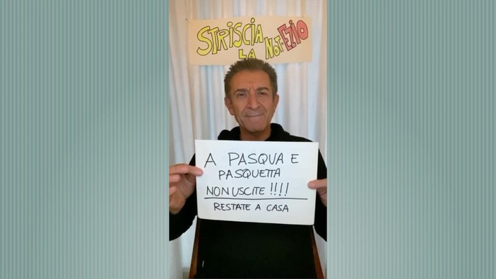 Emergenza Coronavirus: dall'amico di Dolceacqua Ezio Greggio l'invito a restare a casa per Pasqua e pasquetta (Video)