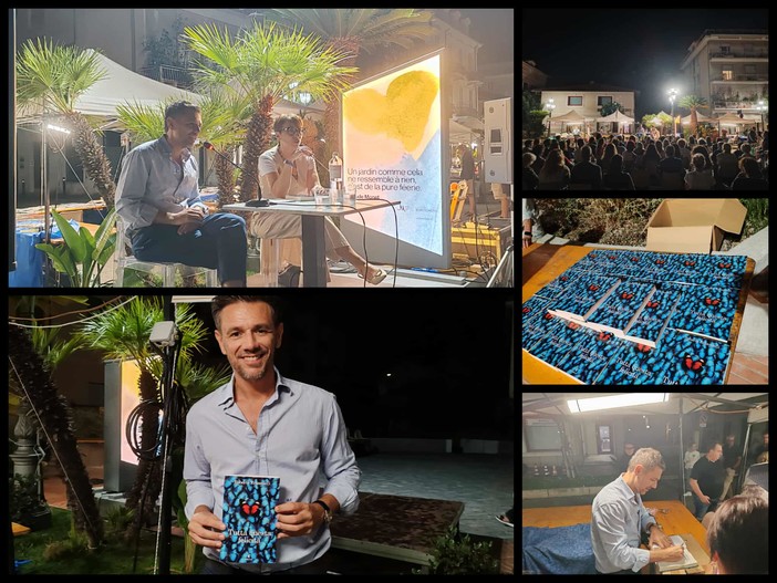 Roberto Emanuelli sbarca al Bordighera Book Festival, lo scrittore presenta &quot;Tutta questa felicità&quot; (Foto e video)