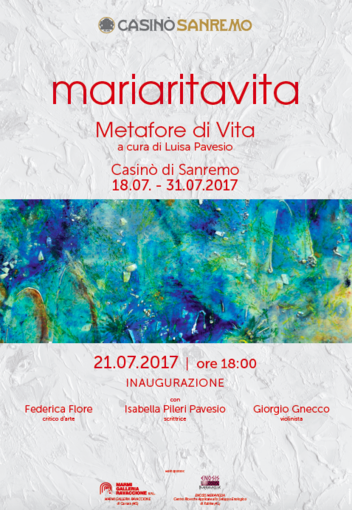 Sanremo: venerdì al Casinò l'inaugurazione della mostra "Metafore di Vita" e la presentazione del libro "Schegge di memoria" Sanremo: venerdì al Casinò l'inaugurazione della mostra "Metafore di Vita" e la presentazione del libro "Schegge di memoria"