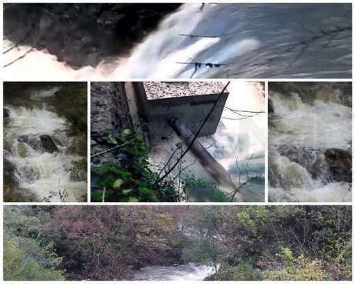 Pigna: Rio Gordale in piena e le forti piogge devono ancora arrivare, preoccupazione per il desabbiatore costruito nei mesi scorsi (Foto e Video)