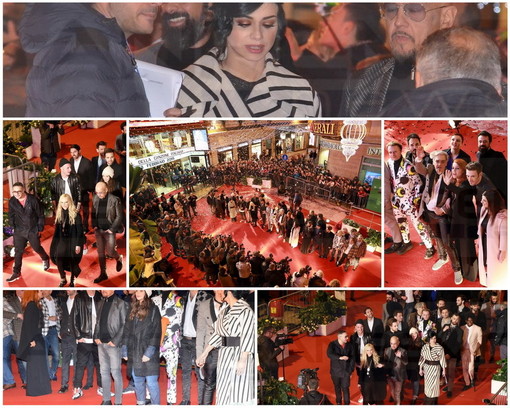 #Sanremo2016: ecco la passerella sul 'Red Carpet', di fronte all'Ariston i protagonisti del Festival con i fan in delirio (Foto e video)