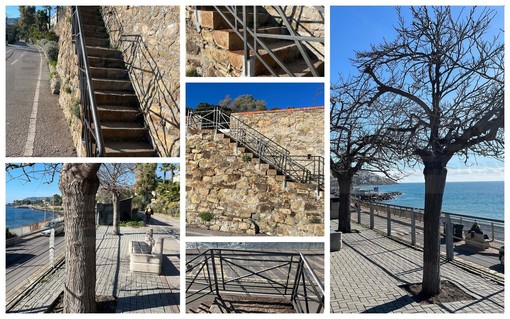 Sanremo: ristrutturata la scalinata e sistemato il belvedere sulla ciclabile in corso Mazzini (Foto)
