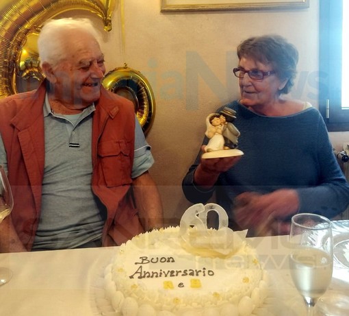 Montegrosso Pian Latte: sabato scorso festeggiati i 60 anni di matrimonio di Rina Astuti e Bruno Maglio (Foto)