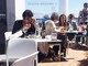 Sanremo: pranzo in riva al mare per Riccardo Scamarcio al ristorante 'Impekabile' sulla pista ciclabile