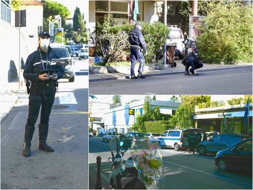 I rilievi in corso Marconi (foto Tonino Bonomo)