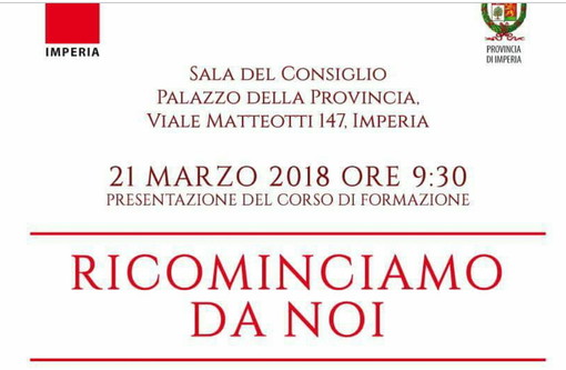 Imperia: domani mattina in Provincia 'Ricominciamo da noi', ci sarà anche Susanna Camusso Imperia: domani mattina in Provincia 'Ricominciamo da noi', ci sarà anche Susanna Camusso
