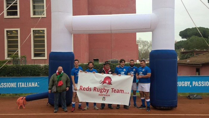 Rugby. Team Reds Imperia, un gruppo di dirigenti a Roma per assistere al match della Nazionale (FOTO)