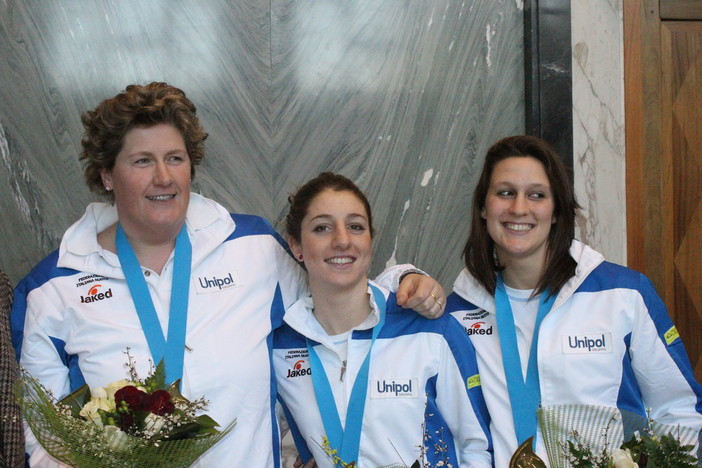 Da sinistra: Elisa Casanova, Giulia Emmolo e Giulia Gorlero Da sinistra: Elisa Casanova, Giulia Emmolo e Giulia Gorlero