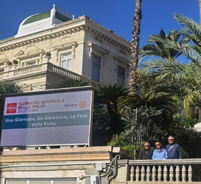 Sanremo celebra la Giornata Mondiale della Poliomielite con il Rotary: il Casinò si illumina per un mondo senza polio Sanremo celebra la Giornata Mondiale della Poliomielite con il Rotary: il Casinò si illumina per un mondo senza polio