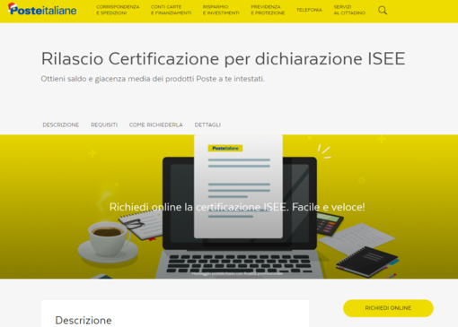 Poste italiane: in provincia di Imperia già disponibili on-line i dati 2021 per la richiesta dell’ISEE Poste italiane: in provincia di Imperia già disponibili on-line i dati 2021 per la richiesta dell’ISEE