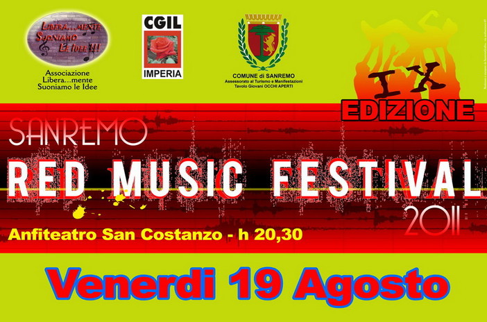 Sanremo: questa sera in piazza San Costanzo torna il 'Red Music Festival'