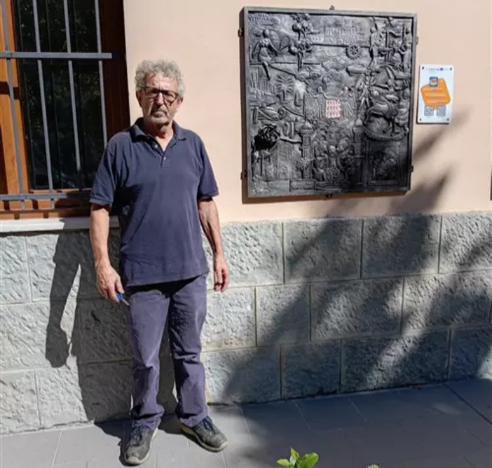 Olivetta San Michele, Remo Capello dona un'opera d'arte al Comune Olivetta San Michele, Remo Capello dona un'opera d'arte al Comune