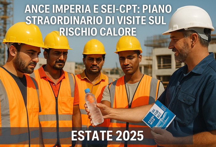 Sei-Cpt e Ance Imperia insieme per la sicurezza nei cantieri: al via la campagna estiva sul rischio calore