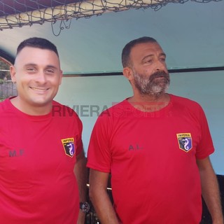 Alessandro Lupo, prima stagione all'Imperia. con il preparatore atletico Matteo Fiani