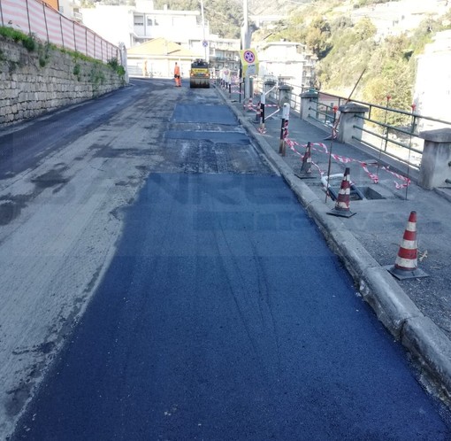Sanremo: lavori di via Margotti quasi terminati, a breve si transiterà senza pericoli a Baragallo (Foto)