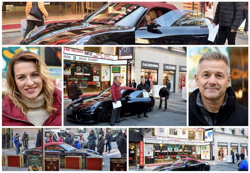 Sanremo: clima sempre più festivaliero in città, l'ex F1 Nicola Larini all'Ariston per 'Easy Driver' (Foto) Sanremo: clima sempre più festivaliero in città, l'ex F1 Nicola Larini all'Ariston per 'Easy Driver' (Foto)