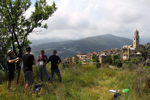 Le riprese a Bussana Vecchia