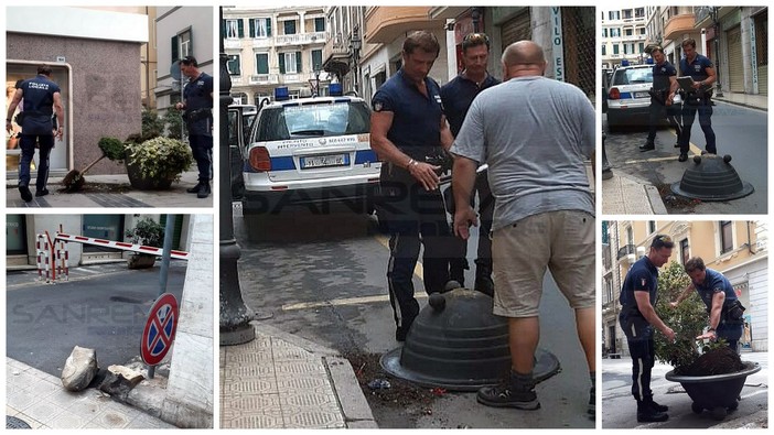 Sanremo: raid vandalico notturno in pieno centro, rovesciate le fioriere e sradicate le piante (Foto) Sanremo: raid vandalico notturno in pieno centro, rovesciate le fioriere e sradicate le piante (Foto)