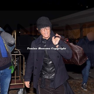 Fiorello all'arrivo a Sanremo (Foto Tonino Bonomo)
